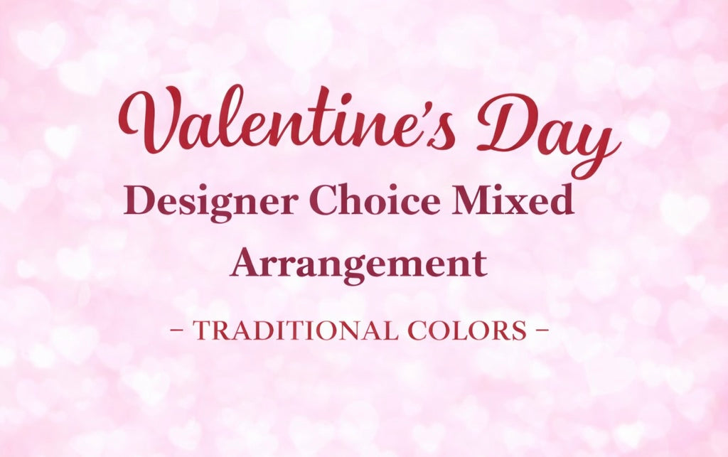 Valentine's Day Designers Choice Mixed Arrangement- Traditional Colors – A Daisy A Day, Winston-salem NC