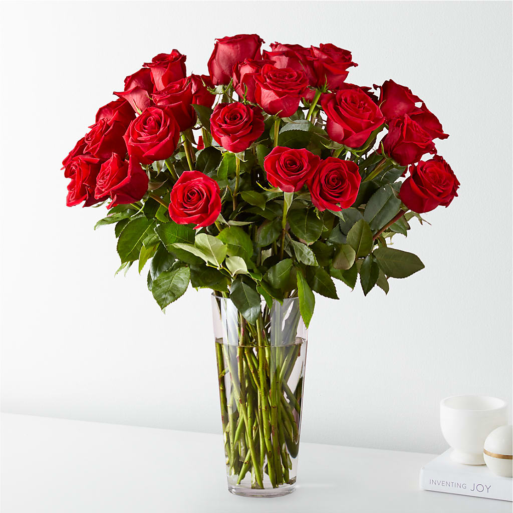 Long Stem Red Rose Bouquet – A Daisy A Day, Winston-salem NC