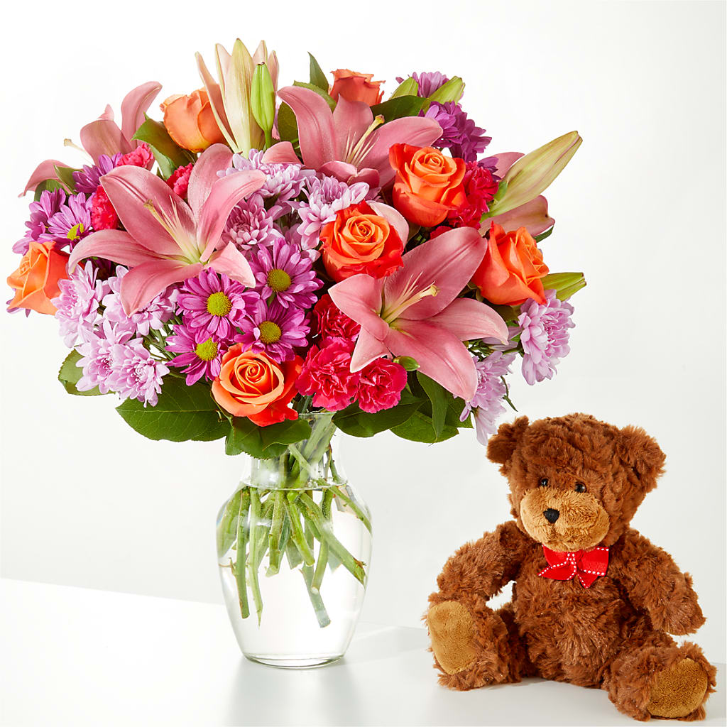 One and Only Bouquet and Bear Bundle – A Daisy A Day, Winston-salem NC