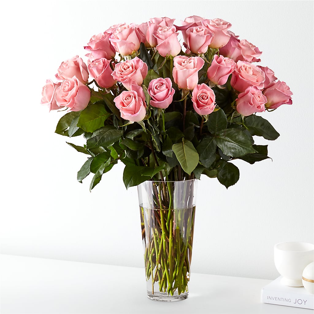 Long Stem Pink Rose Bouquet – A Daisy A Day, Winston-salem NC