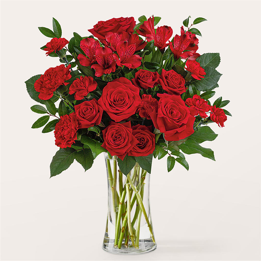 Brilliant Ruby Bouquet – A Daisy A Day, Winston-salem NC
