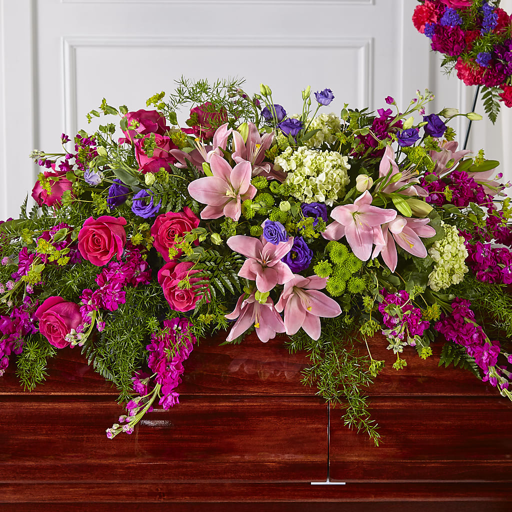 Radiant Tribute Casket Spray – A Daisy A Day, Winston-salem NC