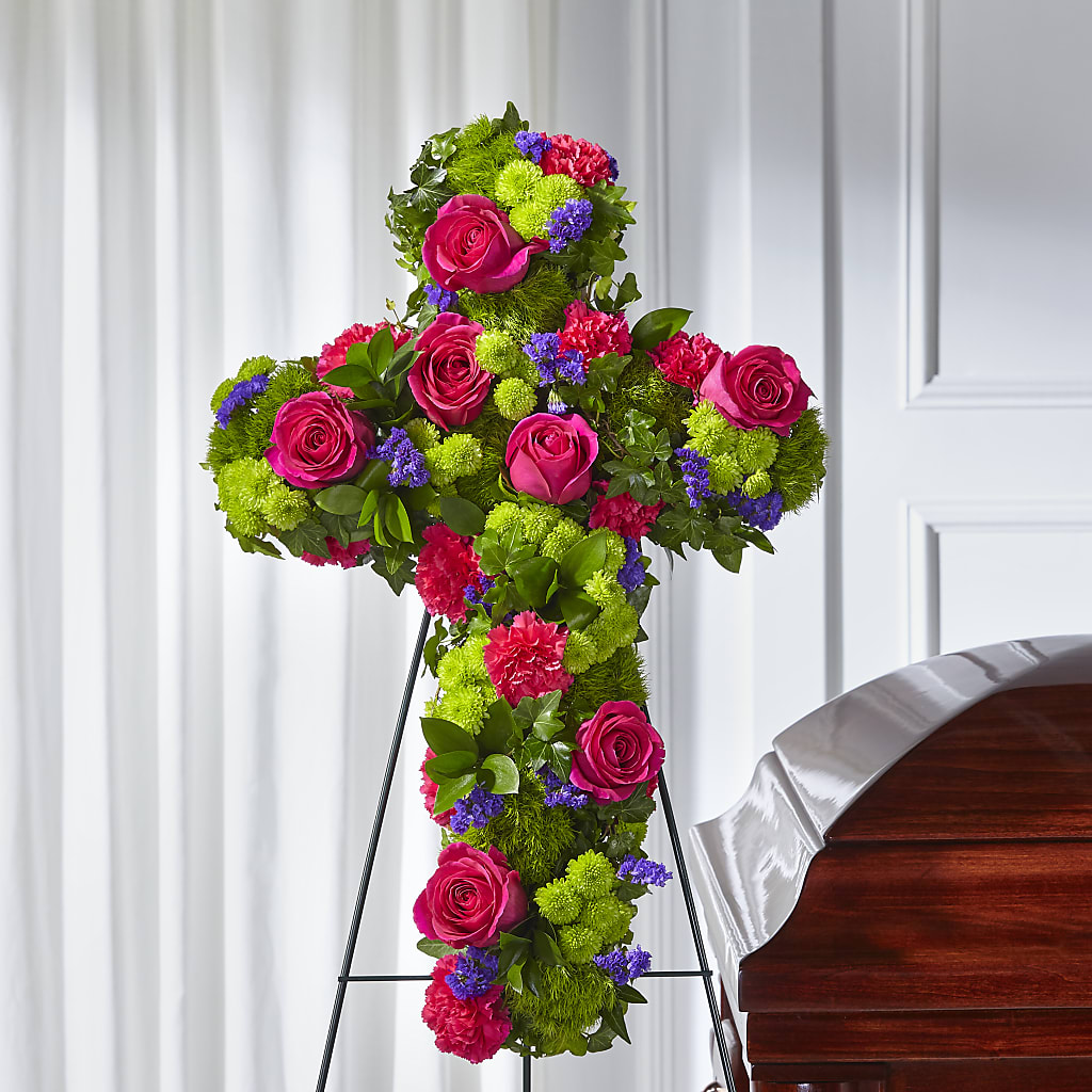 Tribute Rose Floral Cross – A Daisy A Day, Winston-salem NC