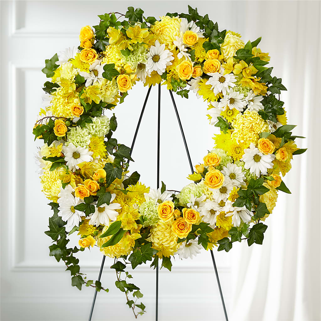 Golden Remembrance Wreath – A Daisy A Day, Winston-salem NC