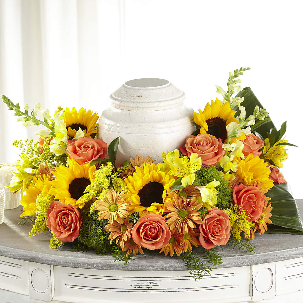 Faithful Sunflower Cremation Adornment – A Daisy A Day, Winston-salem NC