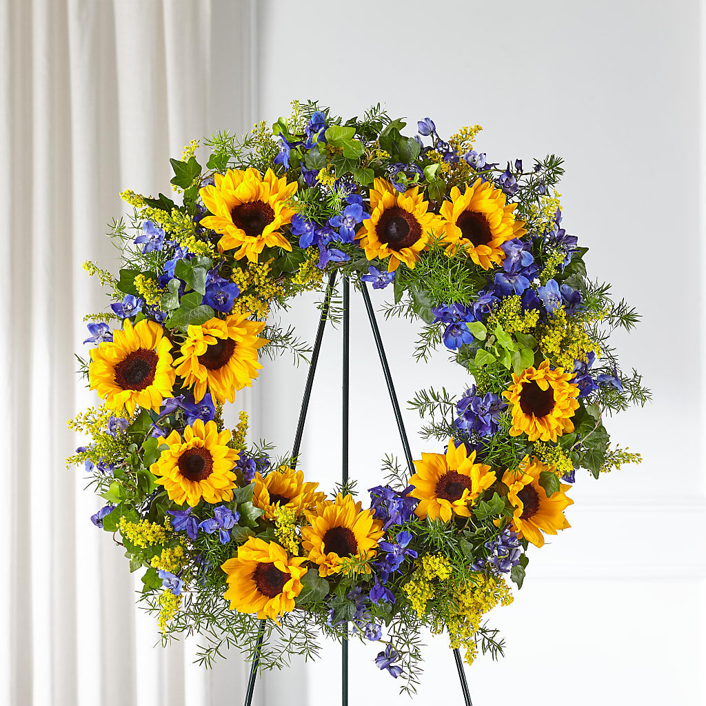 Bright Rays Wreath – A Daisy A Day, Winston-salem NC
