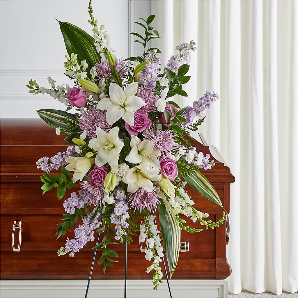 Grateful Hearts Standing Spray – A Daisy A Day, Winston-salem NC