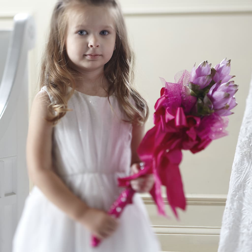 Sparkle Pink Flower Girl Bouquet – A Daisy A Day, Winston-salem NC
