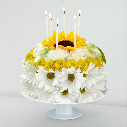 Birthday Smiles Floral Cake –  A Daisy A Day, Winston-salem NC