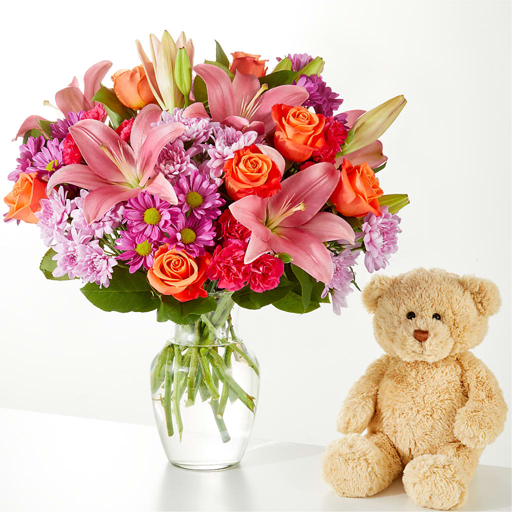 One and Only Bouquet and Bear Bundle –  A Daisy A Day, Winston-salem NC