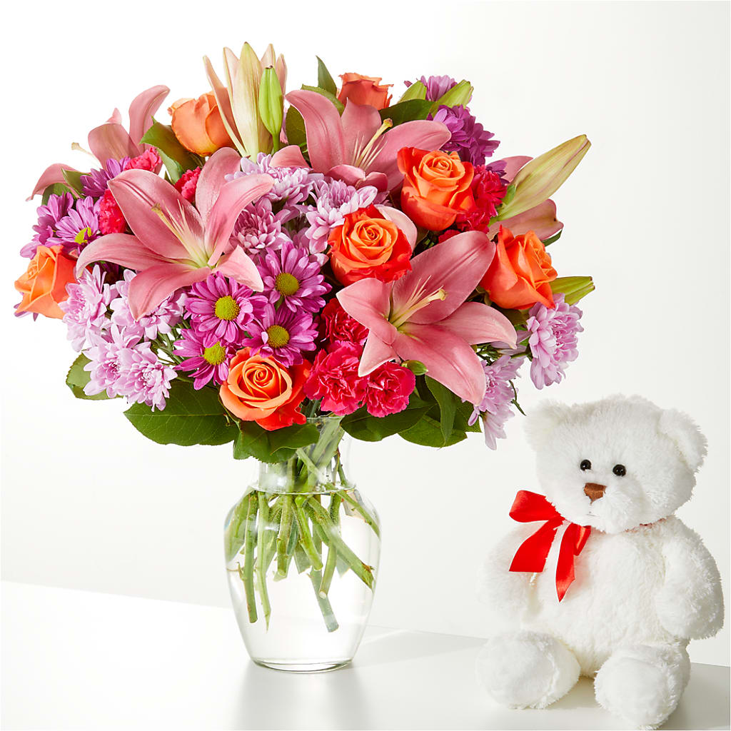 One and Only Bouquet and Bear Bundle –  A Daisy A Day, Winston-salem NC