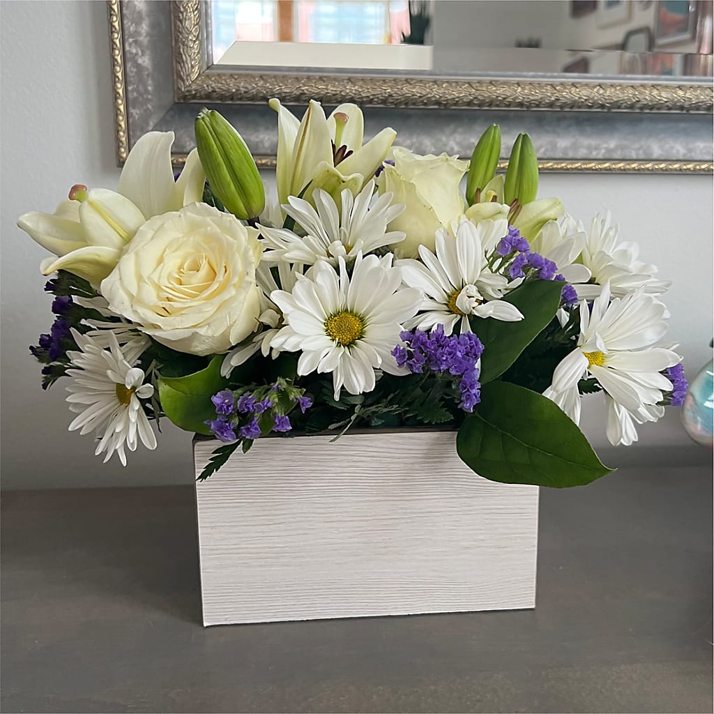 Beyond Blue Box Bouquet –  A Daisy A Day, Winston-salem NC