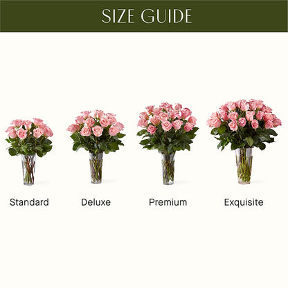 Long Stem Pink Rose Bouquet –  A Daisy A Day, Winston-salem NC