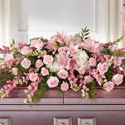 Life & Remembrance Casket Spray –  A Daisy A Day, Winston-salem NC