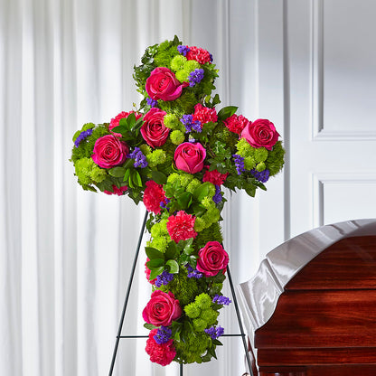 Tribute Rose Floral Cross –  A Daisy A Day, Winston-salem NC