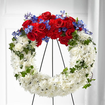Patriotic Passion Wreath –  A Daisy A Day, Winston-salem NC