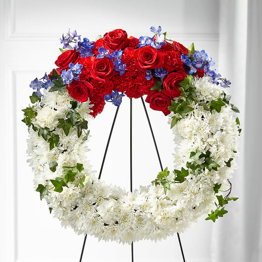 Patriotic Passion Wreath –  A Daisy A Day, Winston-salem NC