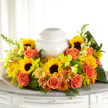 Faithful Sunflower Cremation Adornment –  A Daisy A Day, Winston-salem NC