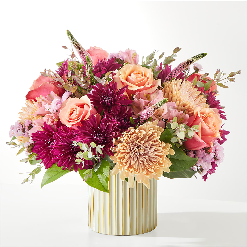Berry Cobbler Bouquet with Ivory Vase –  A Daisy A Day, Winston-salem NC