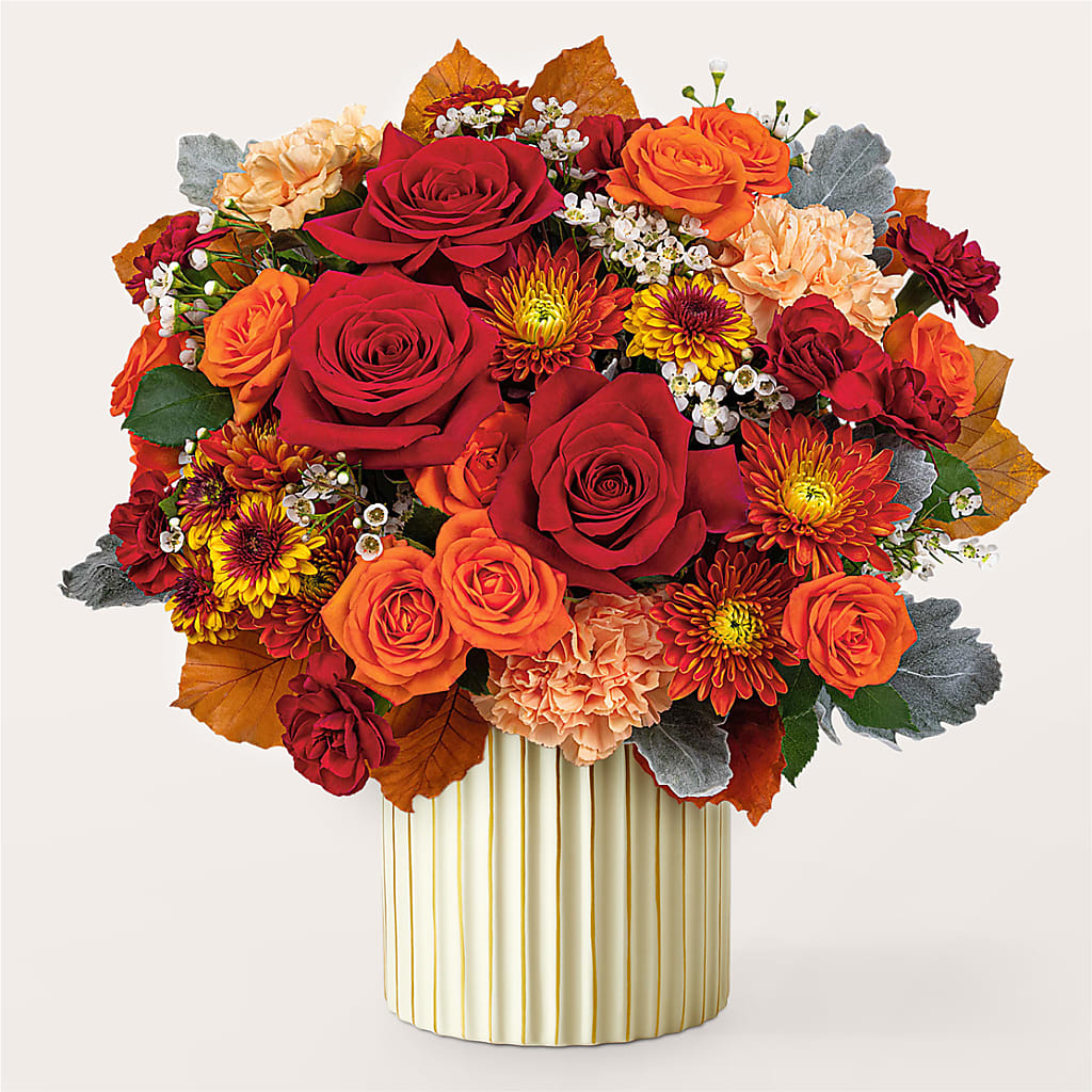 Merlot Bouquet with Ivory Vase –  A Daisy A Day, Winston-salem NC
