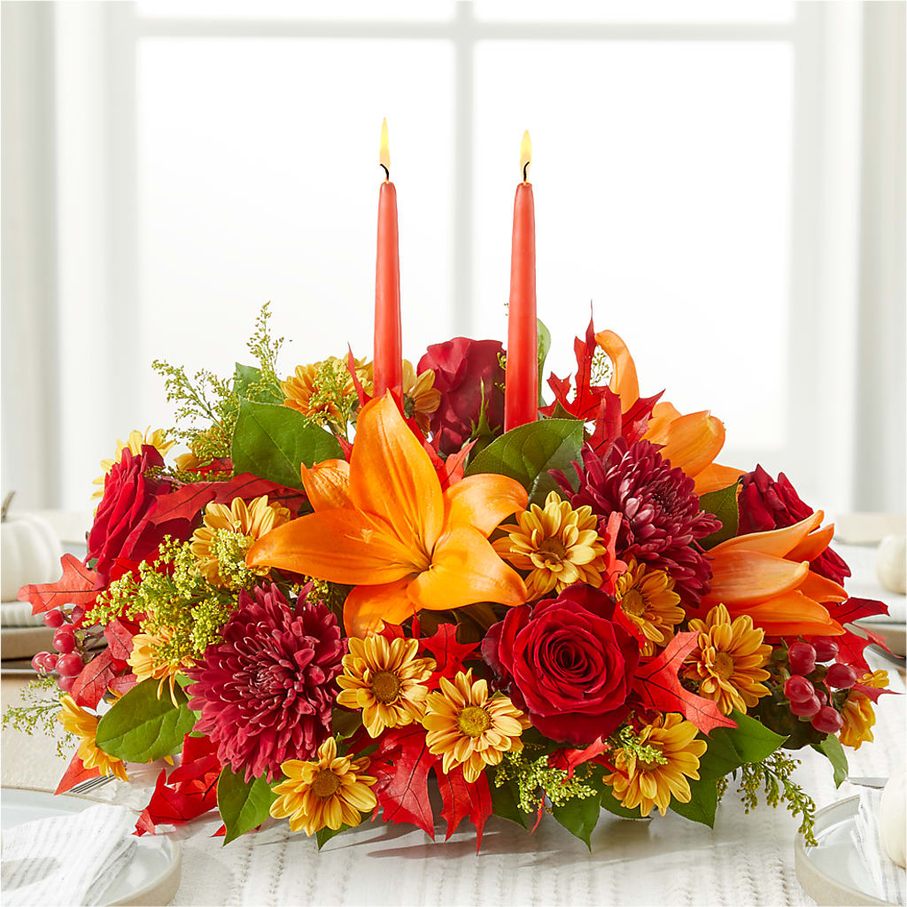 Autumn's Embrace Centerpiece –  A Daisy A Day, Winston-salem NC