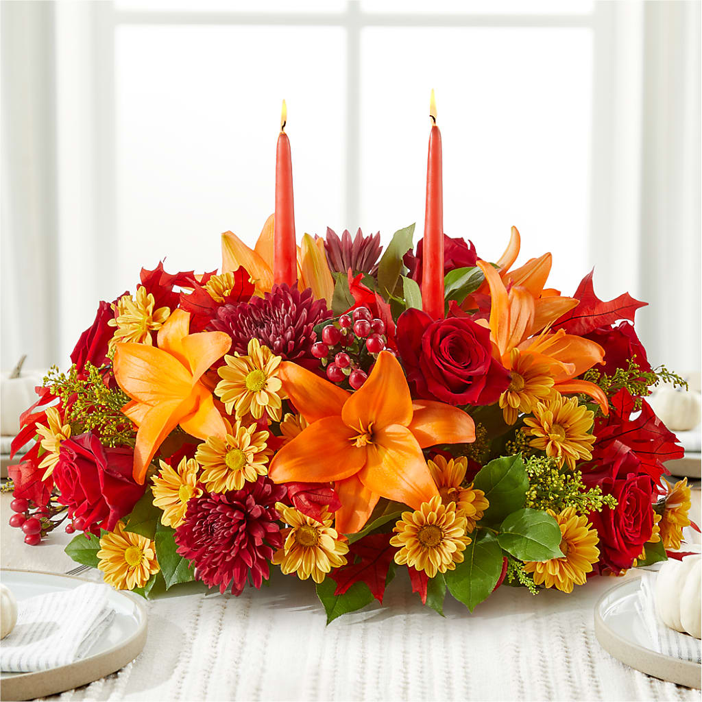 Autumn's Embrace Centerpiece –  A Daisy A Day, Winston-salem NC